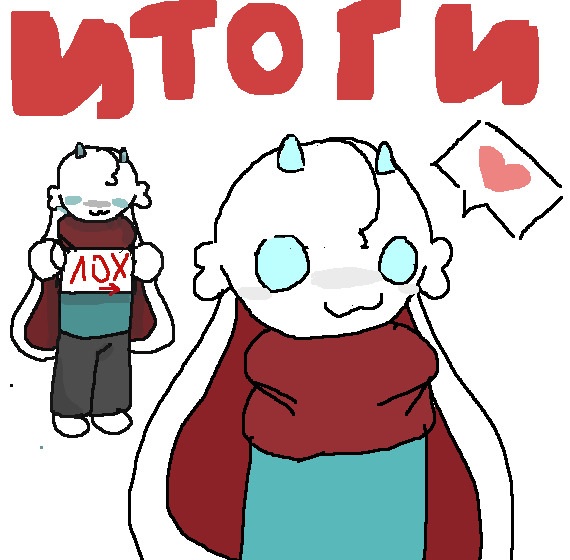 1 место Котэ - Артик в полный рост + лайки на все его рисунки <br />
2 место Cotug, Вуша - артик по пояс + артик тому кого он выберет <br />
3 место Diesel - Арт по руки + лайки на все его рисунки <br />
4 место Софийка - утешительная открытка <br />
5 место 3om6u_zombie - утешительная открытка