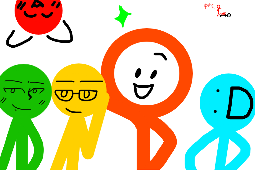 И снова стикманы! Отсылочка на видео где им нарисовали лица :D