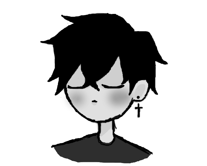 So today I tried drawing on paper and drew myself. I liked how it turned out so much that I decided to try redrawing it. It didn't come out as good as the original, but I still really like it this way too :Р<br />
<br />
Я сегодня пытался рисовать на бумаге и нарисовал себя. Мне так понравилось то, что получилось, что я решил попробовать перерисовать. Получилось не так хорошо, как на оригинальном рисунке, но так мне тоже очень нравится :Р