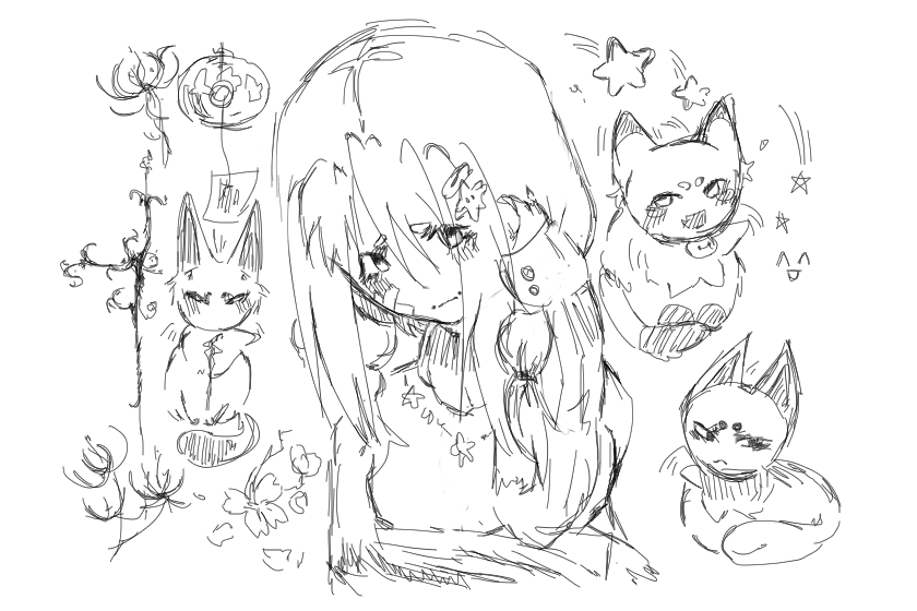 Какие-то рандомные порисульки в последнее время нет ни сил, ни времени на полноценки, поэтому как-то так. (∩^o^)⊃━☆