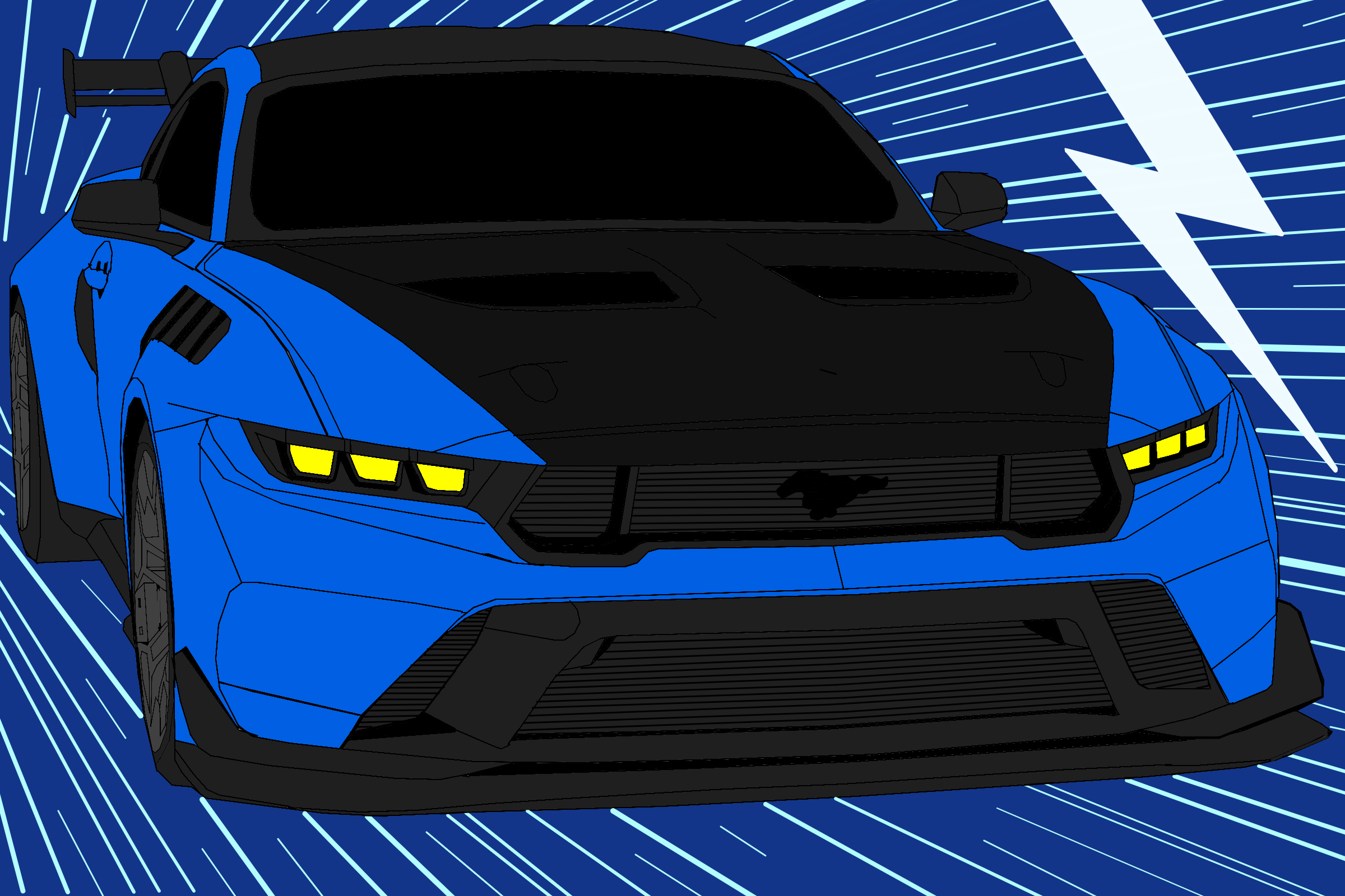 Ford Mustang GTD <br />
<br />
Компания Ford совершила смелый шаг, представив Mustang GTD — самый мощный, технологичный и экстремальный дорожный автомобиль в истории легендарного имени. Это не просто модификация, а результат глубокой переработки, рожденный в сотрудничестве с гоночным подразделением Ford Performance и канадскими инженерами Multimatic, известными по созданию суперкара Ford GT. Mustang GTD — это ответ американского автопрома европейским суперкарам, созданный с одной целью: покорить самые сложные трассы мира, главной из которых является Нюрбургринг<br />
<br />
Mustang GTD обладает внушительными размерами, подчеркивающими его агрессивный и низкопрофильный стайлинг. Внешность Mustang GTD говорит сама за себя. Это радикально переработанный Мустанг с расширенными арками, огромным передним сплиттером и массивным активным задним антикрылом. Практически все кузовные панели, включая капот, крылья, крышу и крышку багажника, выполнены из углеволокна для снижения массы. Задняя часть лишена традиционного багажника — его место занял воздухозаборник системы охлаждения трансмиссии. Визуальную агрессию дополняют легкие магниевые диски и мощные карбон-керамические тормозные диски с суппортами Brembo, выглядывающие из-под арок<br />
<br />
Mustang GTD — это воплощение гоночных технологий в дорожном автомобиле:<br />
- Двигатель: 5.2-литровый V8 с механическим нагнетателем (Kompressor)<br />
- Мощность: 826 л.с.<br />
- Крутящий момент: ~900 Нм<br />
<br />
Ford Mustang GTD — это больше чем автомобиль. Это символ новой эры для американского автопрома и вызов, брошенный всему миру высокопроизводительных спортивных автомобилей. Сочетание заоблачной мощности, гоночных технологий, эксклюзивного производства и целеустремленности, выраженной в цели проехать Нюрбургринг быстрее 7 минут, делает его уникальным явлением. При заявленной цене от 300 000 долларов и ограниченном тираже, Mustang GTD не просто самый мощный серийный «Мустанг» в истории, а первый истинный американский суперкар-«убийца» европейских титанов<br />