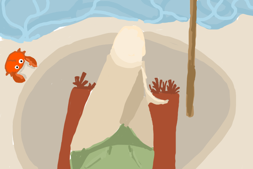 ЛЕТО ХОЧУ рисунок паронормальный, я когда нибудь научусь рисовать воду? крабик...