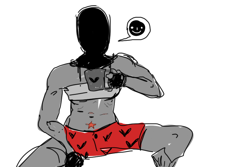 глупенький шрам в виде сплющенной пятиконечной звезды (не покажу)