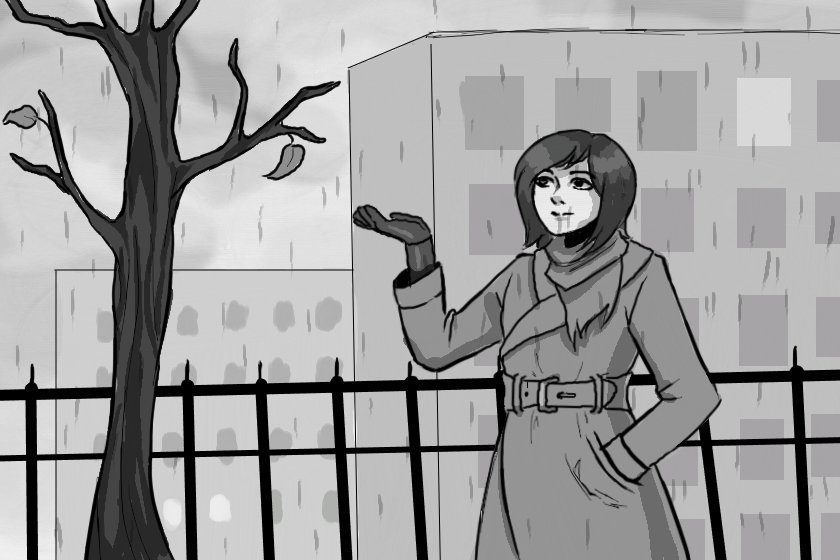 Перерисовка самого первого рисунка на Лонети. Ну, хотя бы ровный контур я рисовать научилась)