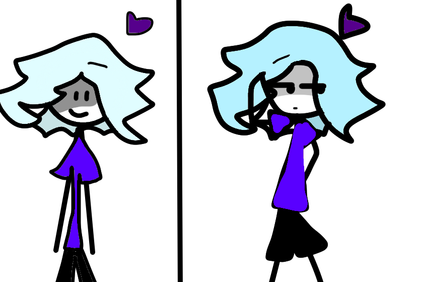 пока меня не было мой стиль чуть изменился так как я рисовала на бумаге, но думаю это не страшно