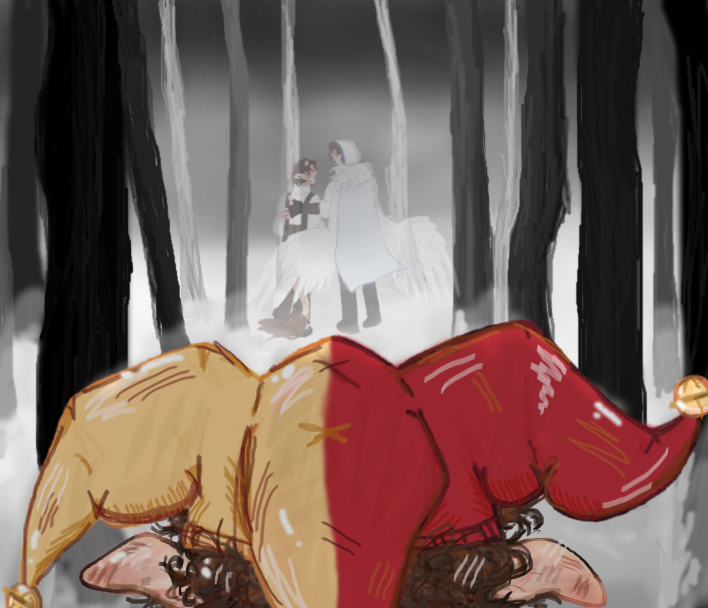 **•̩̩✩•̩̩*˚ коллаб˚*•̩̩✩•̩̩*˚*<br />
<br />
Персонажи: Кшиштоф, Нео(Catstar) <br />
Жираф(Omletiac) <br />
Арт был вдохновлён уходом Нео с сервера Майншилд<br />
ミミ◦❧◦°˚°◦.¸¸◦°´*•.¸ ♡¸.•*´°◦¸¸.◦°˚°◦☙◦彡彡