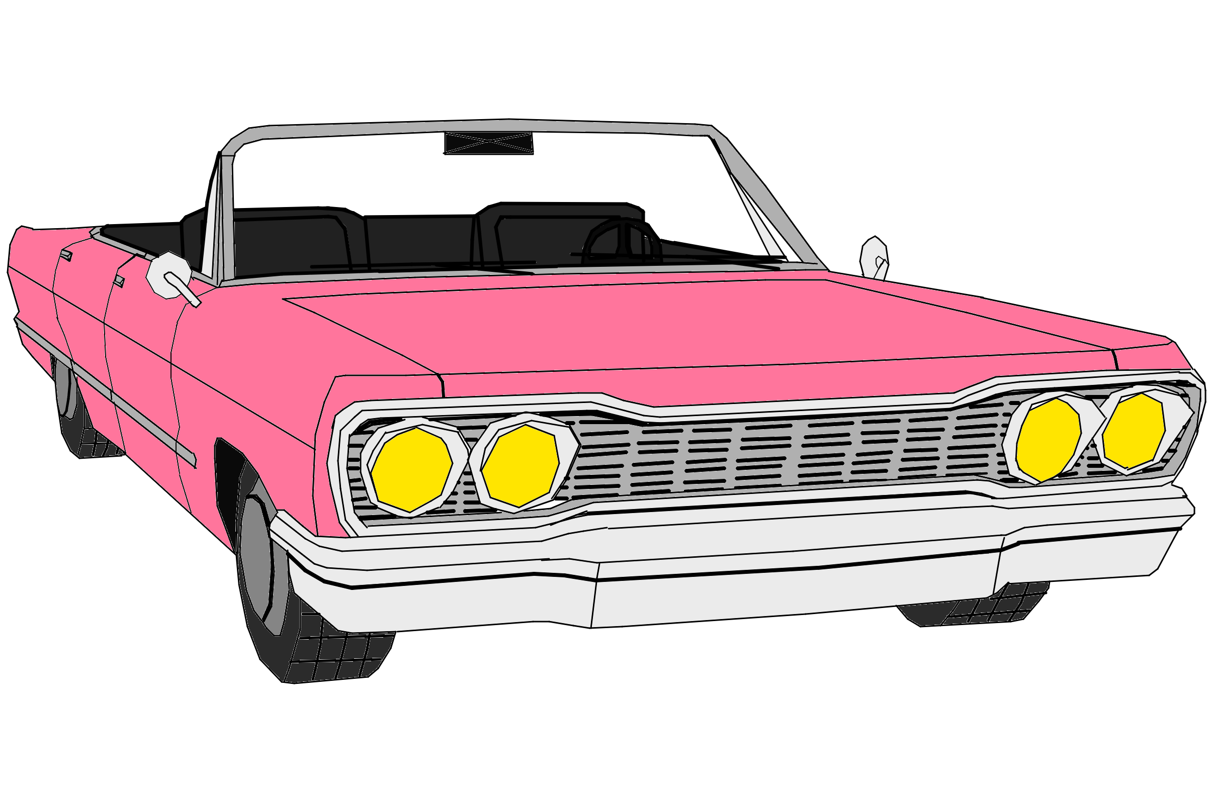 Машина Savanna из игры GTA San Andreas (нетюнингованная). Я ранее сделал тюнингованную, вот ссылка https://loneti.ru/pict4768_132