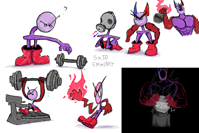 Нечего было особо в голове шо рисовать, пока не вспомнил, как Альберт под артом с Чаймом-уродом написал, чтоб тот качался... и... вот. Олсо, чуть смеси с самого старого скрина из дравы, когда появился Чайм.<br />
Для него то всё хорошо и отлично...<br />
.<br />
но для идиотов нет. Только хуже....