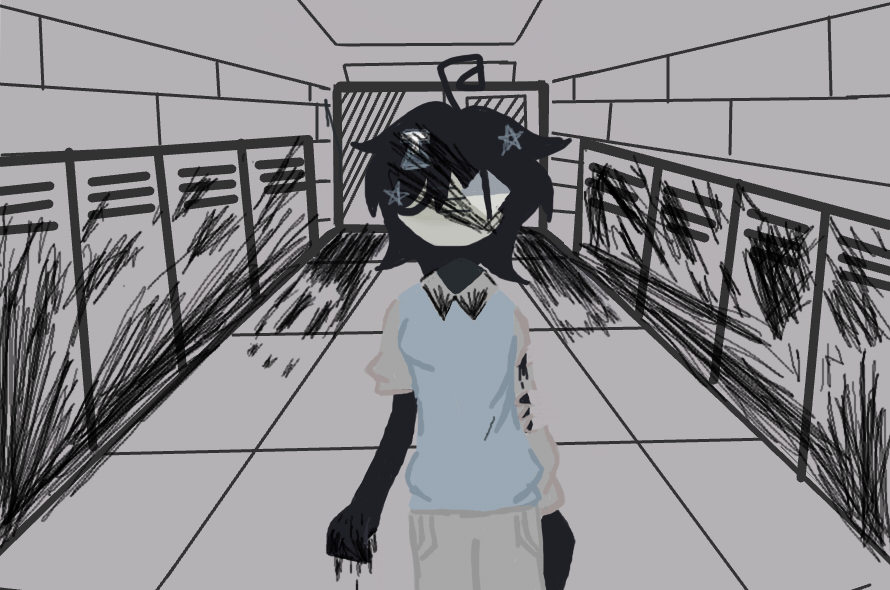 *Мысли* -я не буду этот арт особо кровавым делать.<br />
Также арт: