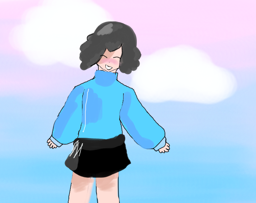 мини арт) не дорисовала там крылья, и суть в рисунке как Ника летает