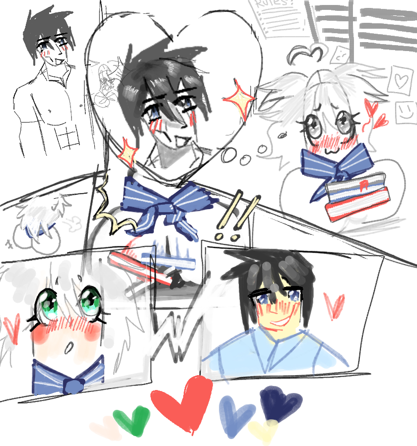 жду хейтеров ненависти обзывательств ругательств буллинга много много негативного отношения ко мне отписок а после и игнора такой ничтожной личности что рисует такие ничтожные рисунки<br />
но каждый заслуживает любви, может я и подучила свою порцию, но эта милая девушка Пися тян всегда была влюблена в Хакуси куна<br />
я верю в их отношения, что все получится <br />
и пусть это выглядит как комикс Про шизофреника который решил что он гей и теперь ему мерещатся не только плывущие текстуры мира, но и любящая его девушка пенес<br />
хоть это и выглядит как шизоидное отродие какого-то шизоида<br />
пусть это выглядит как тотальный позор, остановка зеленово, психушка колотушкино<br />
но правда ведь... я просто чуток устала, я нарисовала это чтобы блядь вы либо умерли от стыда, либо блядь вы ахуели и засрали меня либо блядь чтобы я высказалась таким образом, пусть не совсем понятным