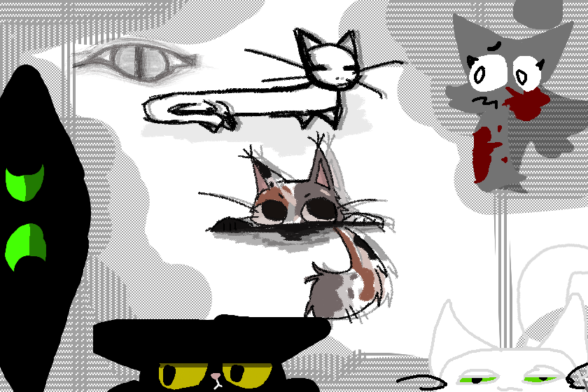 Котики, котики, котики, котики.<br />
(Весь бюджет ушёл на котиков)