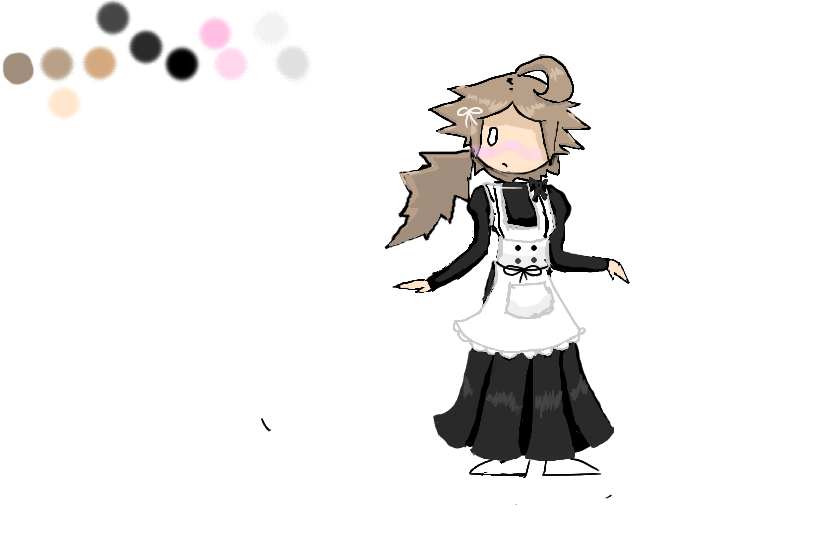 Я СВОБОДЕЕЕЕЕЕЕЕЕЕЕЕЕЕЕН СЛОВНО ПТИЦА В НЕБЕСАХ!!! Ну а если честно то вот что за говно я высрала, нехуя не знаю я вбила в пинтерест костюм няни, мне это выдало, пожалейте меня 2 часа рисовала( Ох бля палитру забыла убрать ну пофиг. Бабушка (Валентино) не рисовало.