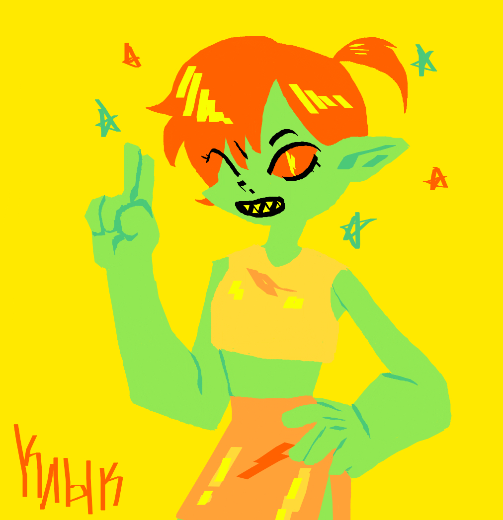 Приветствую, называйте меня Клык, иногда могу быть грубой так что простите, предлагаю сделать "нарисуй в своём стиле", ничего сложного нет, нарисуйте данного персонажа в своём стиле и просто укажите наш аккаунт в комментарии под своим творением, удачи✨