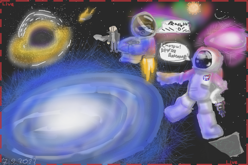 Космос и наше проиходящеюая надежда <br />
<br />
"оригинальная" космическая компания "Наша" представляет...<br />
"Полёт надежд и впечатлений!"<br />
в прямом эфире! <br />
<br />
мой перс задавалбу вопросы уамерли он?