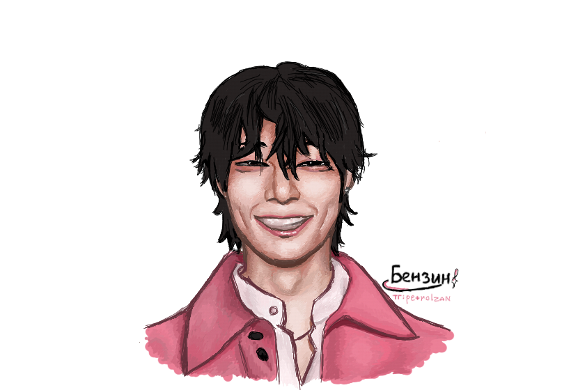 я решила попробовать рисовать людей не только с каменным лицом. я поняла,что не умею рисовать зубы....